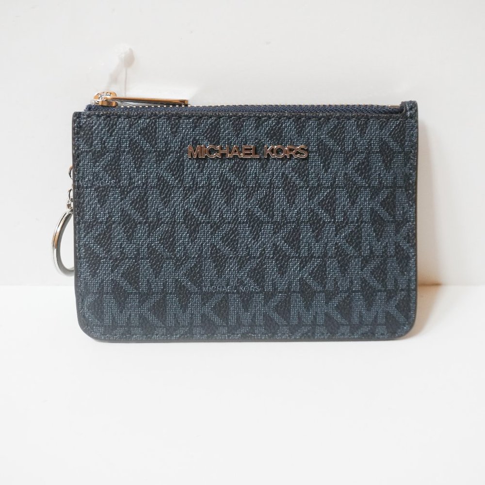 Michael Kors Jet Set TZ Coin Wallet MK Admiral
